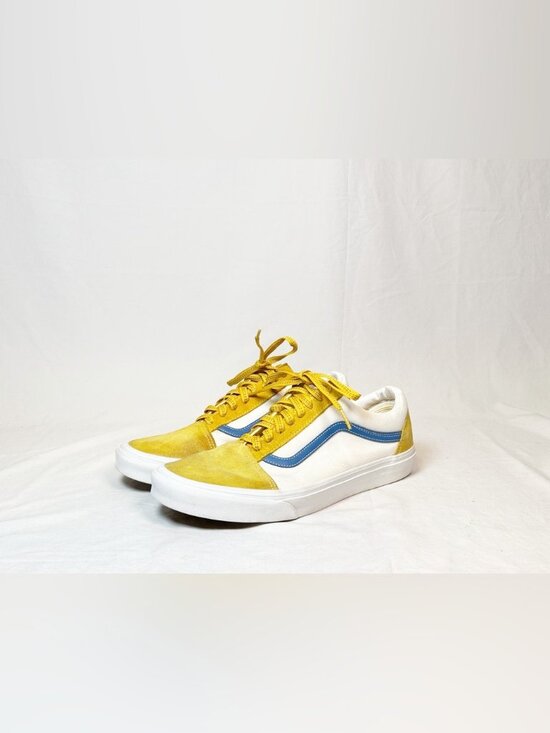 Vans Other - Vans Old Skool Mens Freesia/Vallarta Blue Suede Sport Pop Skate Sneakers~12~